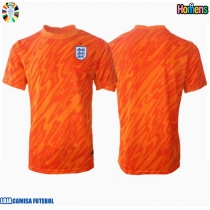 Camisa de Futebol Inglaterra Goleiro Equipamento Principal Europeu 2024 Manga Curta